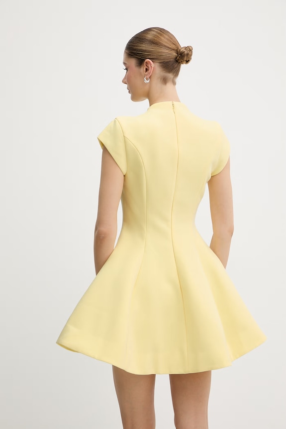 Abbigliamento Bardot vestito svasato con viscosa 60382DB giallo