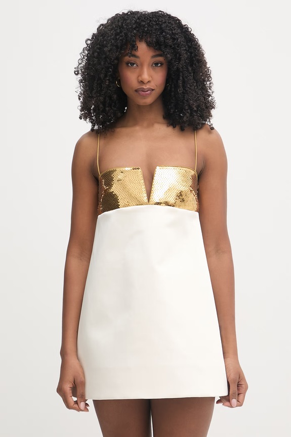 Retrofete rochie Cyra bej R.R26.12258.17