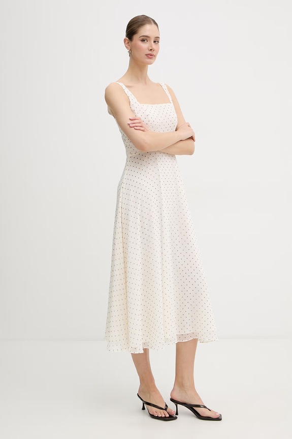 Rotate sukienka letnia 116021858 beżowy SS26