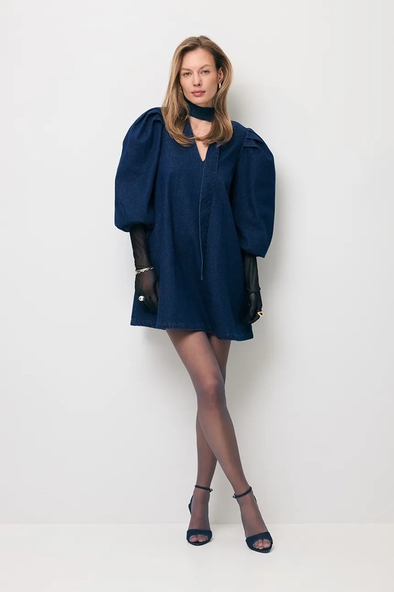 Bizuu rochie jeans ADRY ADRY.GRANATOWY bleumarin SS26