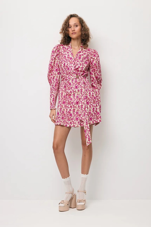 Bizuu rochie din bumbac GEORGINA GEORGINA.MULTIKOLOR roz SS26