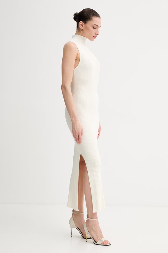 La Mania sukienka z wiskozy ONDRIA ONDRIA beżowy SS26