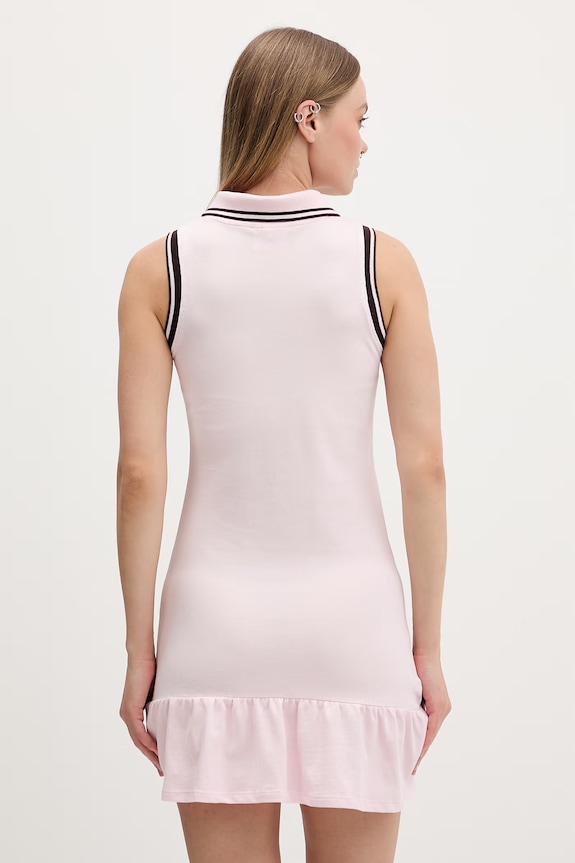 Oblečenie Juicy Couture letné šaty bavlnené PEPLUM DRESS JCGED126016 ružová