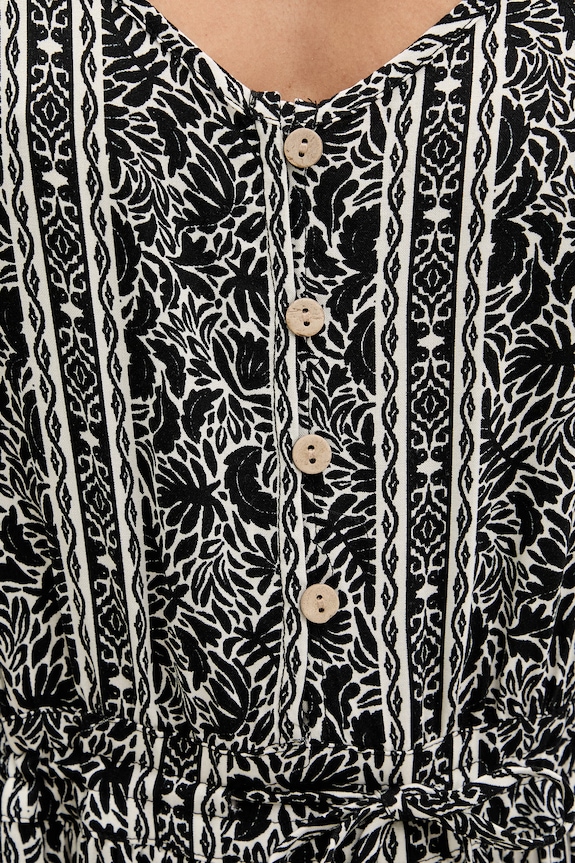 Rip Curl rochie evazată din vâscoză MOLOKAI 09BWDR negru