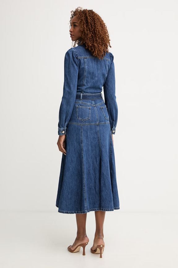 Îmbrăcăminte Morgan rochie evazată din denim RBIMA bleumarin