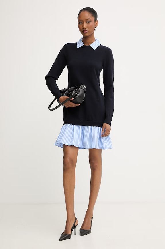 Morgan rochie cu vâscoză RMCITY bleumarin SS26
