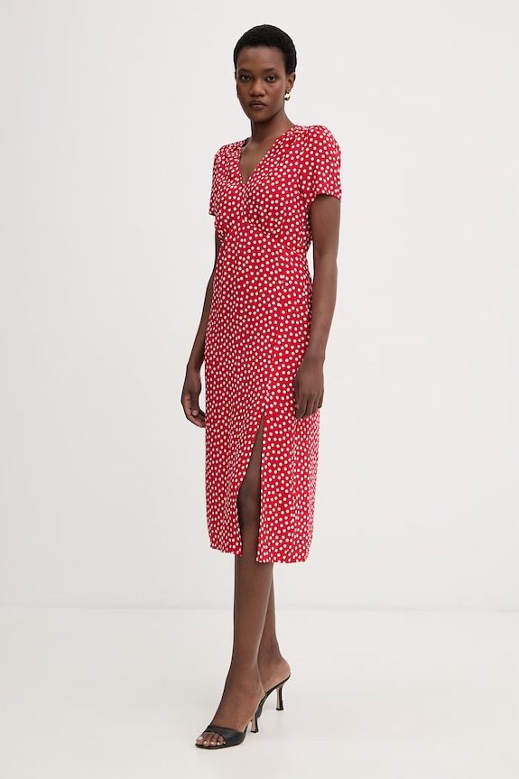 Morgan Vestito d'estate con viscosa ROIS rosso SS26