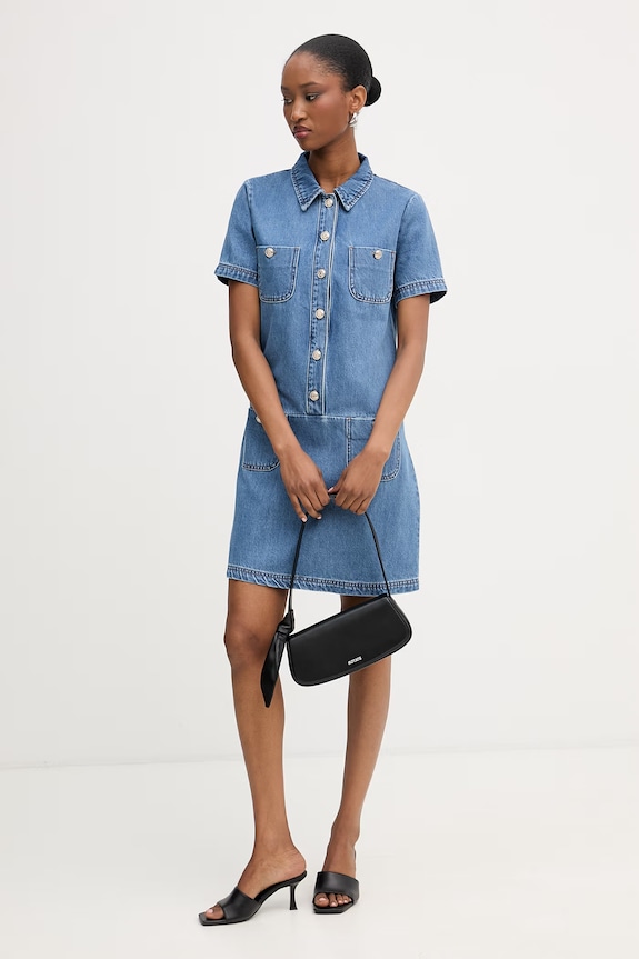 Morgan rochie de denim RSIA albastru SS26
