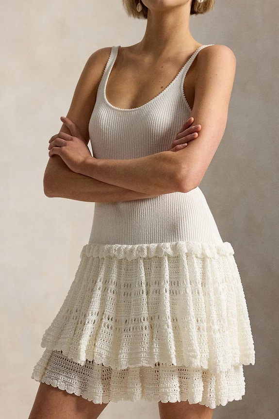 Polo Ralph Lauren letné šaty s viskózou biela 211A12912