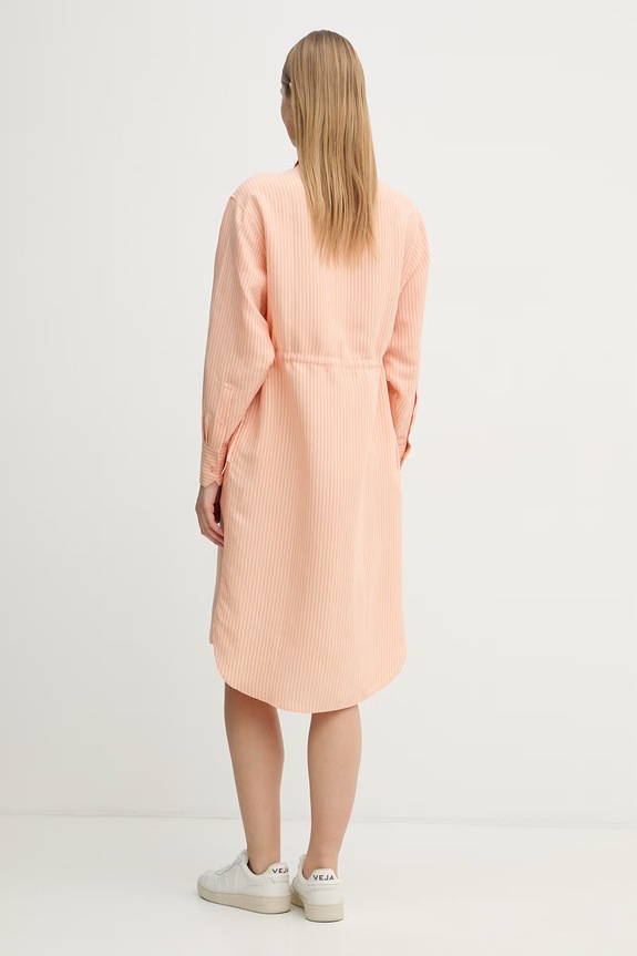 Îmbrăcăminte Lacoste rochie tip cămașă cu in EF7604 portocaliu