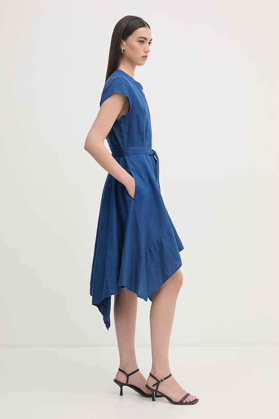 DKNY Καλοκαιρινό λινό P4BBTEWV σκούρο μπλε SS26