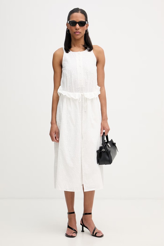 Isabelle Blanche rochie de bumbac IS26SS.A121.T019 bej SS26