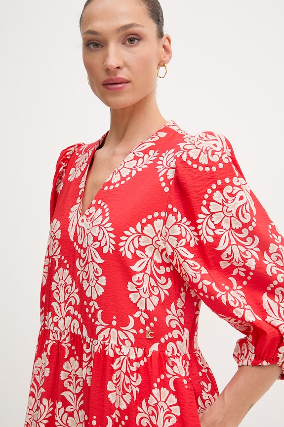 Lola Casademunt rochie cu vâscoză rosu LS2616138