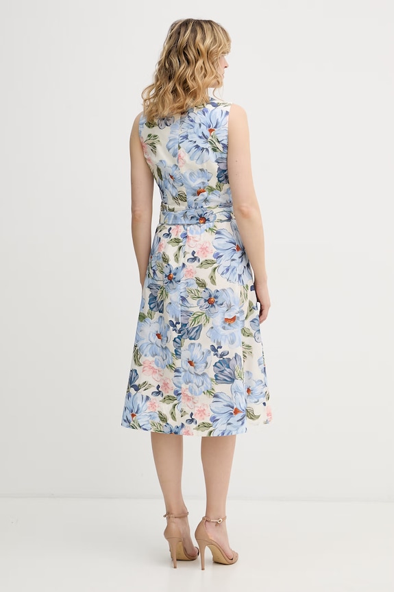 Oblečení OUI rozšířené šaty bavlněné 97167 modrá