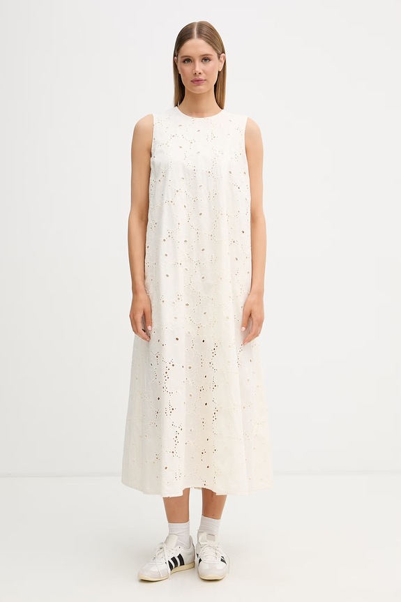 Marimekko sukienka letnia bawełniana 095642 beżowy SS26