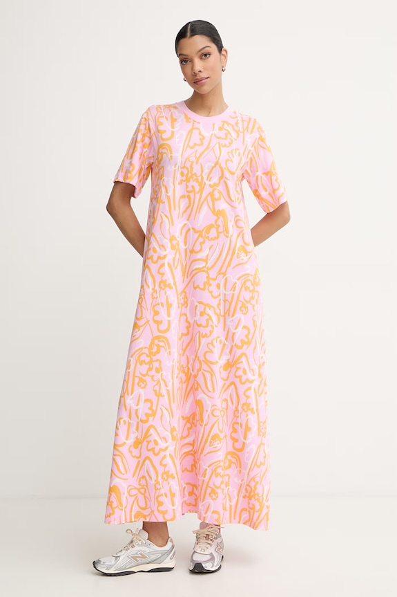 Marimekko rochie cu bumbac roz 095511