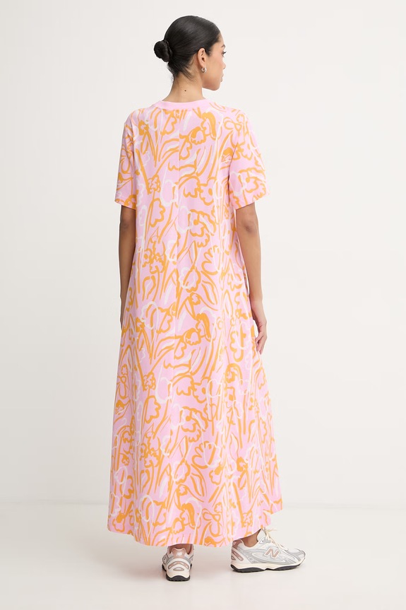 Îmbrăcăminte Marimekko rochie cu bumbac 095511 roz