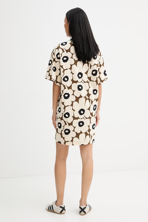 Îmbrăcăminte Marimekko rochie oversized din bumbac 95504 bej