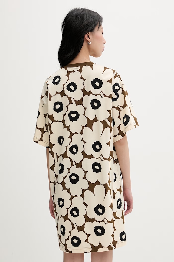 Îmbrăcăminte Marimekko rochie de vară bumbac 095504 bej