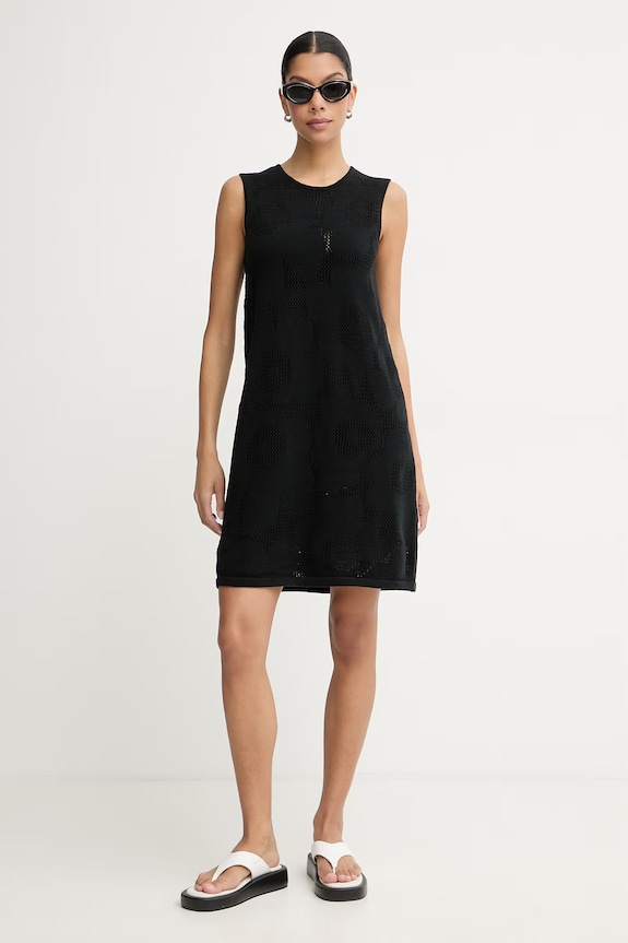 Marimekko rochie de vară bumbac 095496 negru SS26