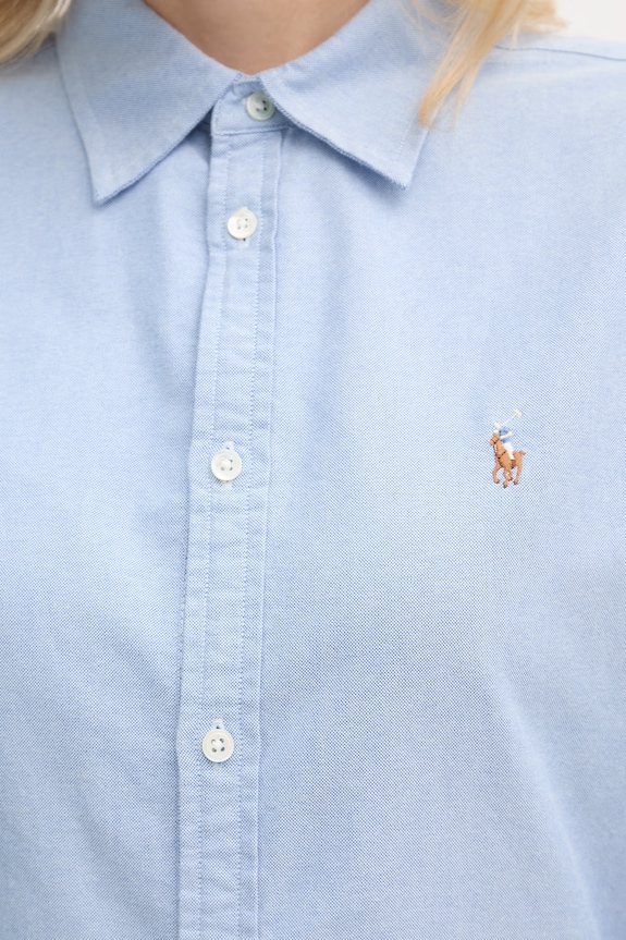 Polo Ralph Lauren sukienka koszulowa bawełniana 211B22755 niebieski