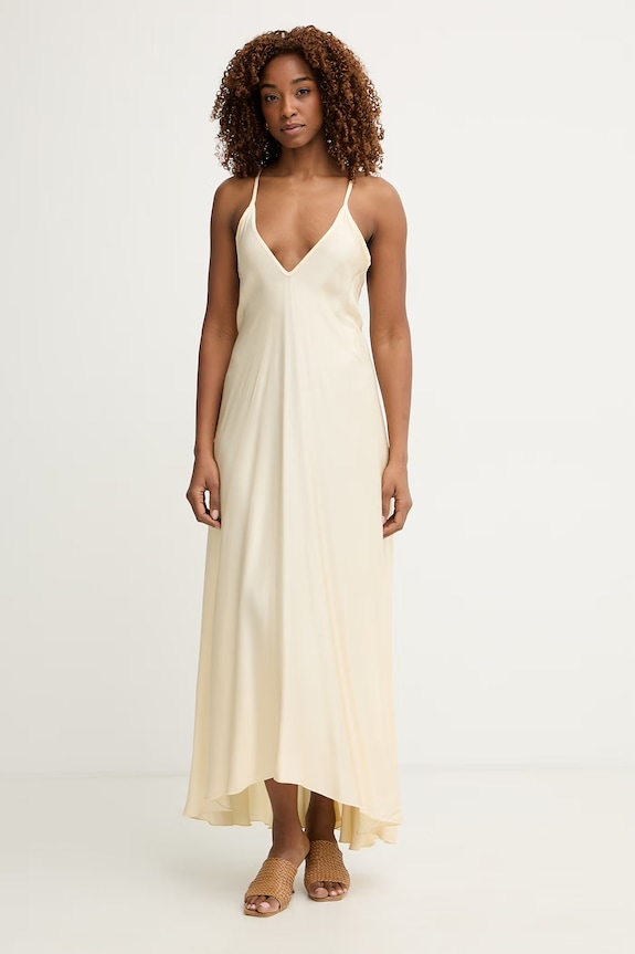 Haveone rochie lenjerie intimă cu vâscoză galben AWG.Q022