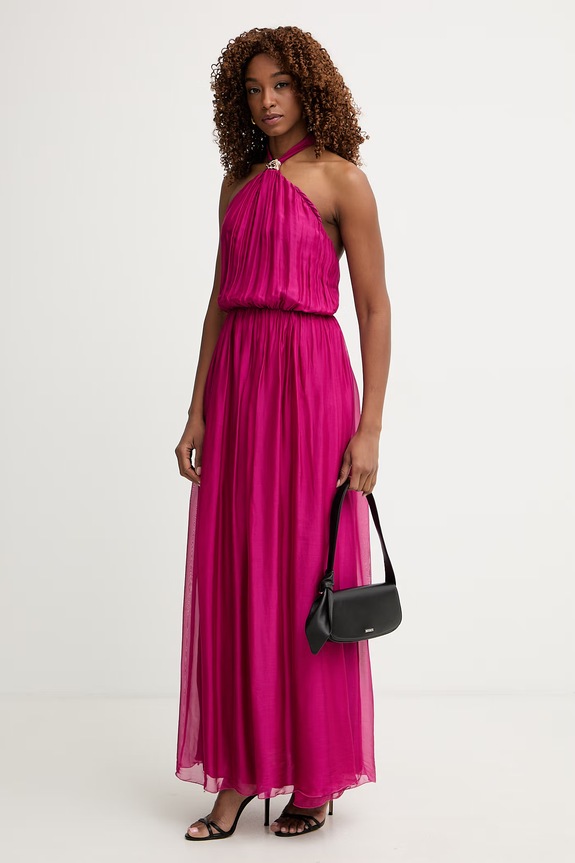 Haveone rochie cu mătase AFF.Q008 roz SS26