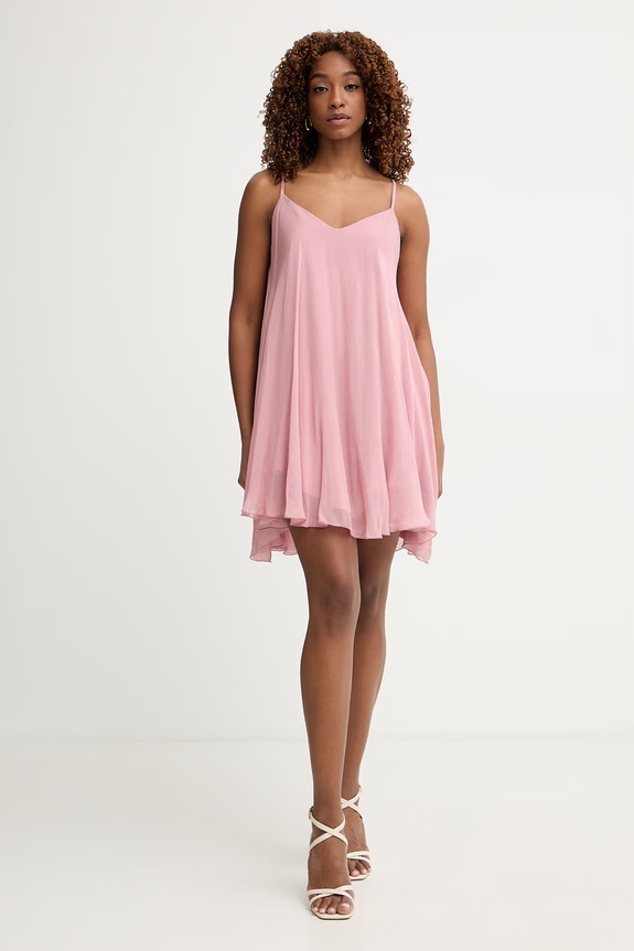 Haveone rochie de vară cu vâscoză ACH.Q013 roz SS26
