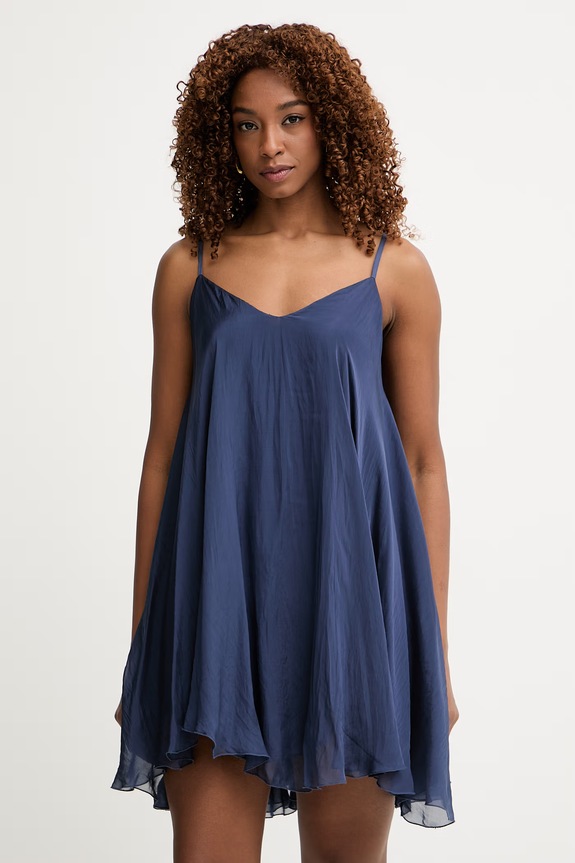 Haveone rochie de vară cu vâscoză bleumarin ACH.Q013