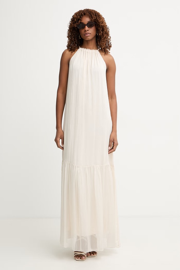 Haveone rochie de vară cu mătase AFF.Q011 bej SS26