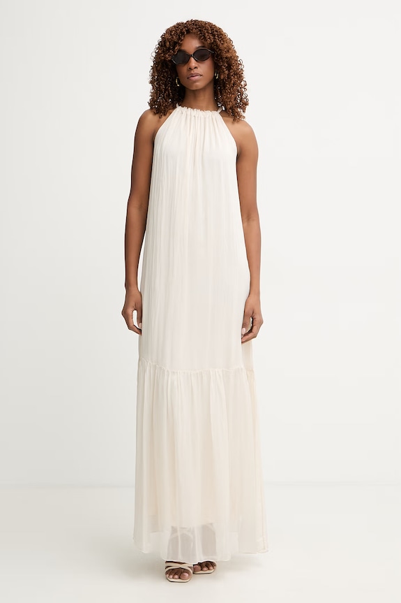 Haveone rochie de vară cu mătase AFF.Q011 bej SS26