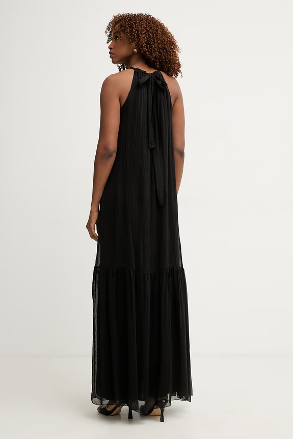 Îmbrăcăminte Haveone rochie de vară cu mătase AFF.Q011 negru