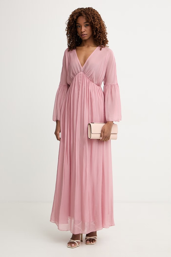 Haveone rochie cu mătase ACH.Q016 roz SS26