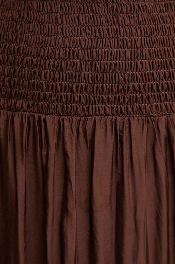 Haveone rochie cu mătase ACH.Q014 maro