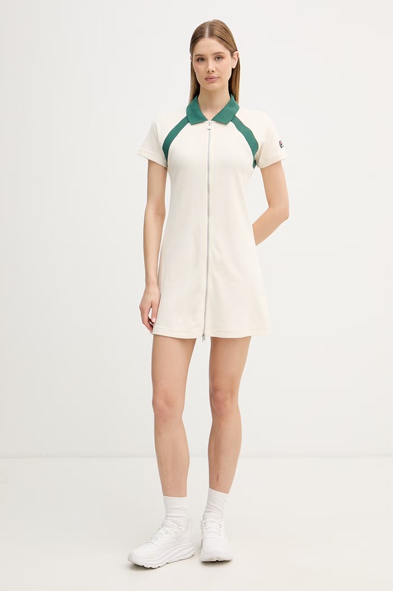 Fila φόρεμα βαμβακερό BELFIORE FAW1286 μπεζ SS26