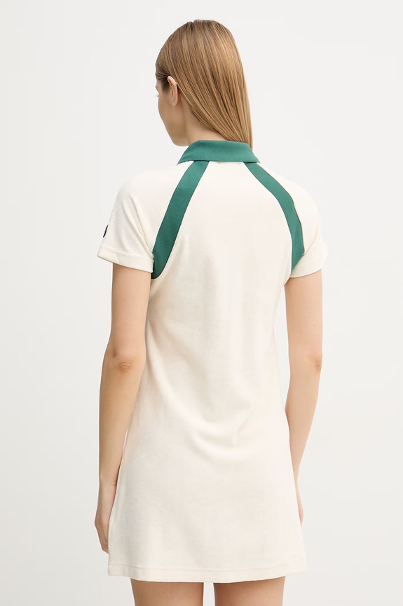 Ρούχα Fila φόρεμα βαμβακερό BELFIORE FAW1286 μπεζ