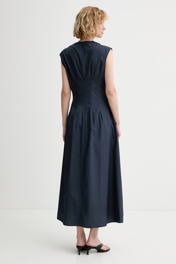 Ρούχα rag & bone φόρεμα βαμβακερό Ines RAC126S3MCO σκούρο μπλε