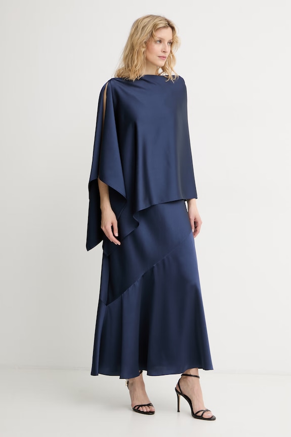 Weekend Max Mara Haljina u stilu donjeg rublja mornarsko plava 2615231013600