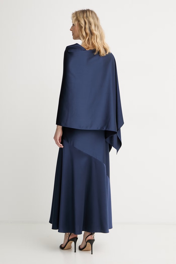 Weekend Max Mara Haljina u stilu donjeg rublja mornarsko plava 2615231013600