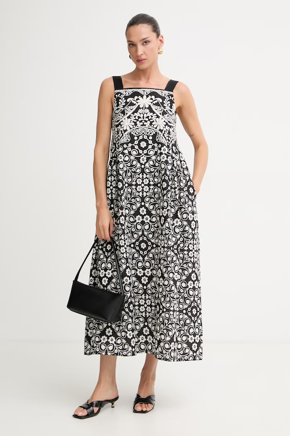 Weekend Max Mara летнее платье из хлопка 2615221023600 чёрный SS26