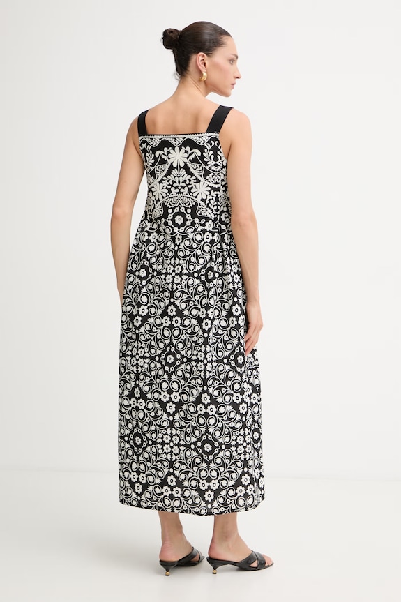 Одежда Weekend Max Mara летнее платье из хлопка 2615221023600 чёрный