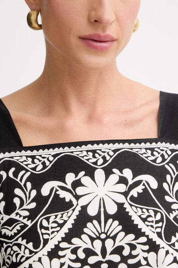 Weekend Max Mara летнее платье из хлопка 2615221023600 чёрный