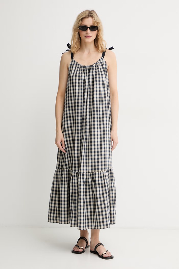 Weekend Max Mara šaty babydoll 2615221013600 tmavomodrá SS26