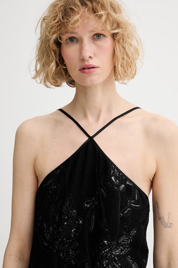 Isabelle Blanche sukienka z bawełną czarny IS26SS.A157.T016