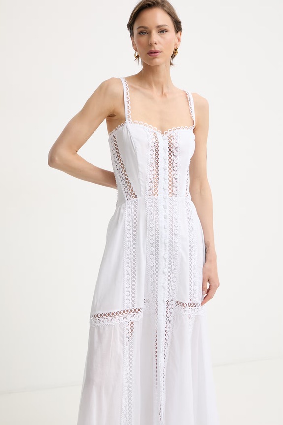 Charo Ruiz Ibiza sukienka letnia z bawełną Dafelle 261620. biały SS26