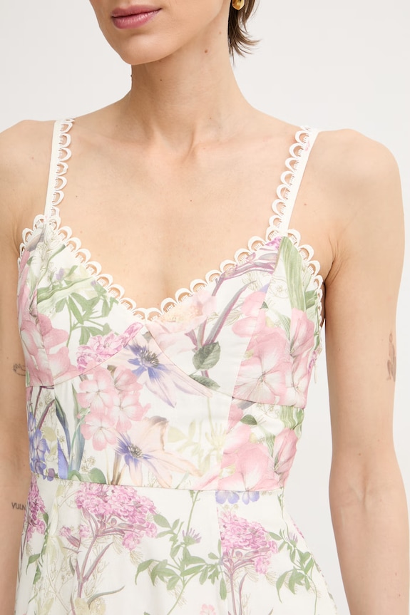 Charo Ruiz Ibiza rochie cu bumbac Iraso 266611 bej