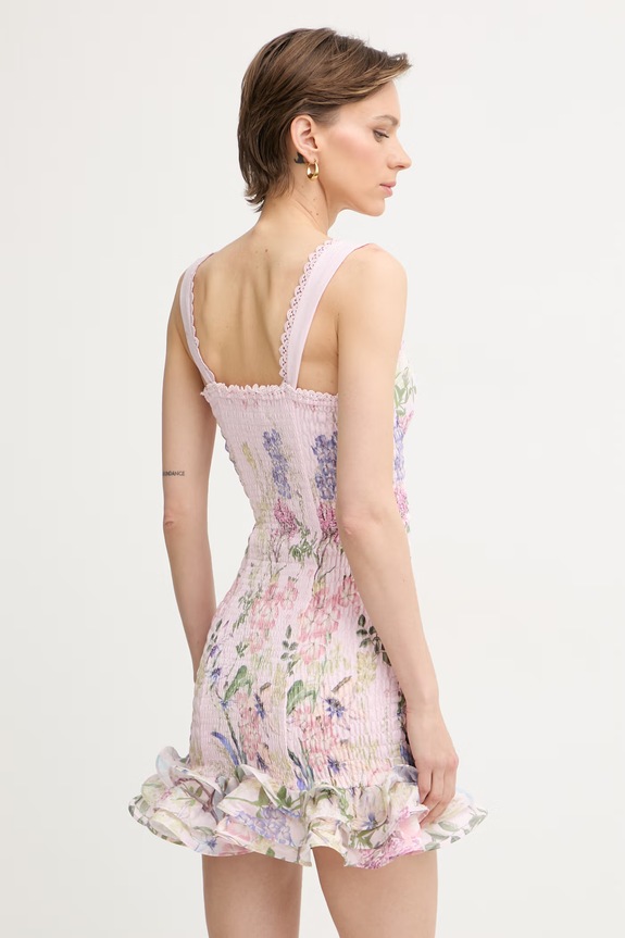 Îmbrăcăminte Charo Ruiz Ibiza rochie de vară cu bumbac Sunil 266601 roz