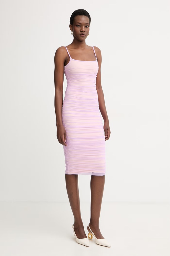 Herve Leger rochie drapată Zia RMS8563968 violet SS26