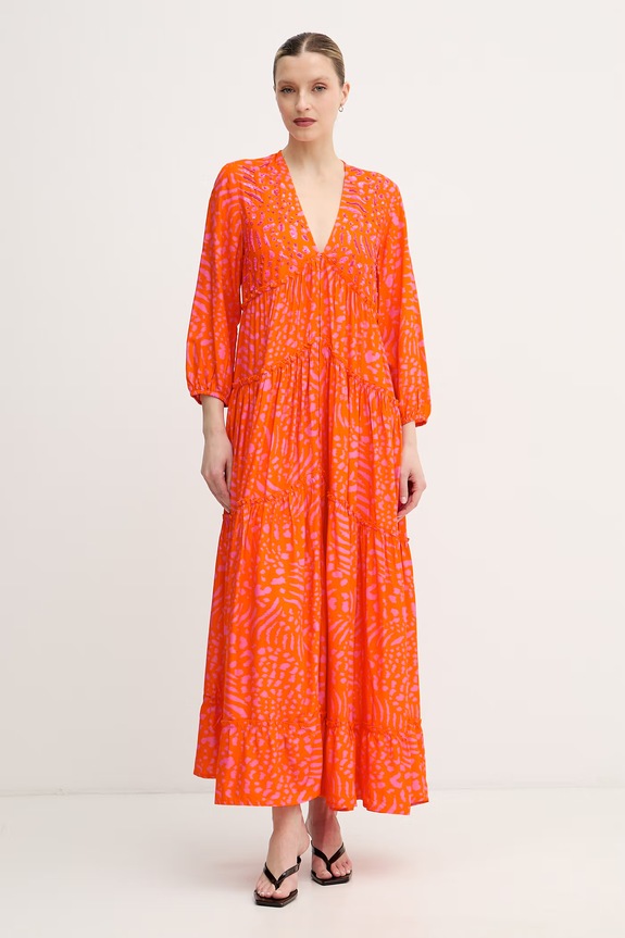 Lola Casademunt καλοκαιρινό από βισκόζη πορτοκαλί LS2616079