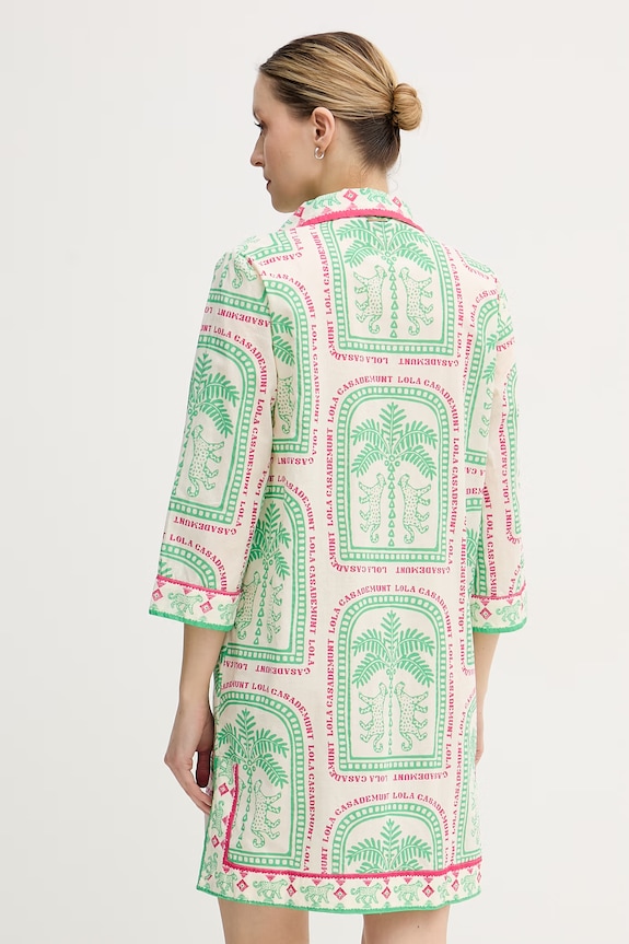 Ρούχα Lola Casademunt Καλοκαιρινό φόρεμα βαμβακερό LS2616074 πράσινο